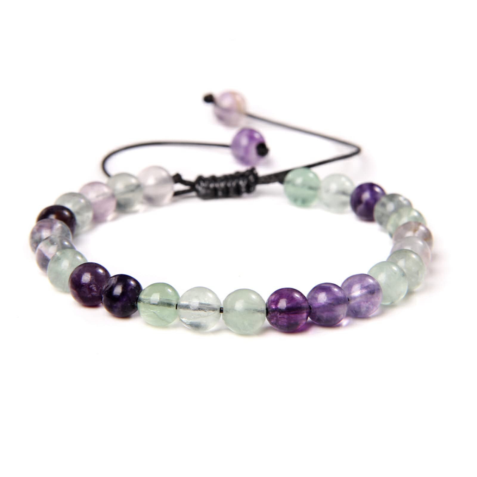 Amazon.co.jp: マルチカラー本物の天然石ブレスレット 6