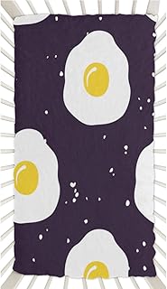 Egg Pattern Crib Sheets for Boys, Girls Machine Washable Soft Cozy Microfiber Fitted Crib Sheet for Standard Crib and Toddler Mattresses Boys Girls 28x52 Inch