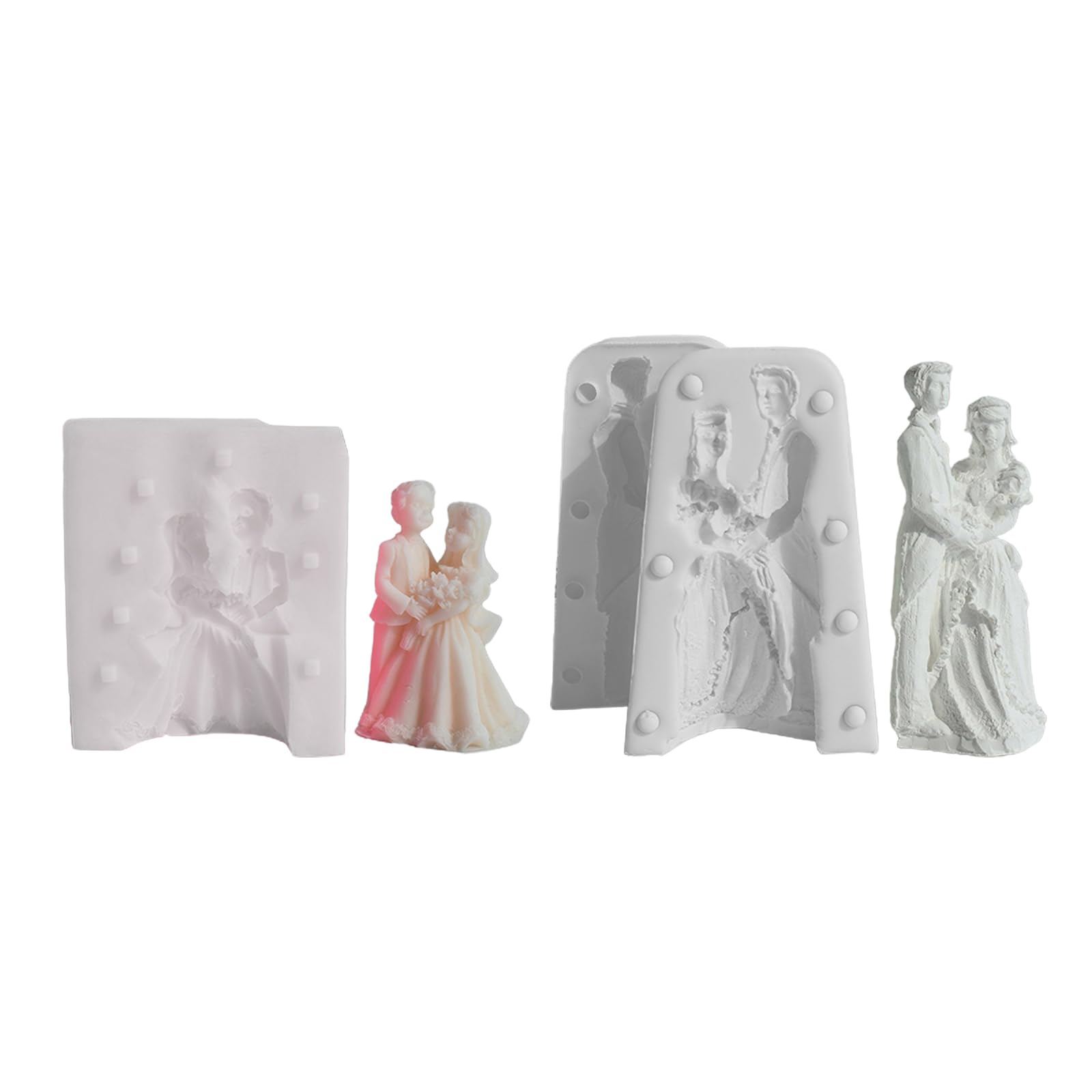 Molde de silicona para novios para hacer yeso, yeso, resina epoxi, decoración del hogar, regalo de boda, moldes de silicona para resina