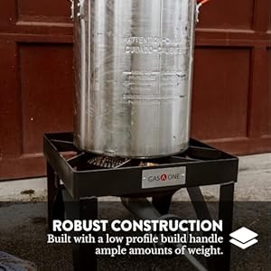 GasOne 200K BTU Propane Burner – Heavy-Duty Propane Stove – Outdoor Burner with Adjustable 0-20Psi Regulator and Steel Braided Hose – Ideal for Home Brewing, Turkey Fry GasOne 200K BTU Propane Burner–Heavy Duty Propane Stove–Outdoor Burner with Adjustable 0 20Psi Regulator and Steel Braided Hose–Ideal for Home Brewing Turkey Fry