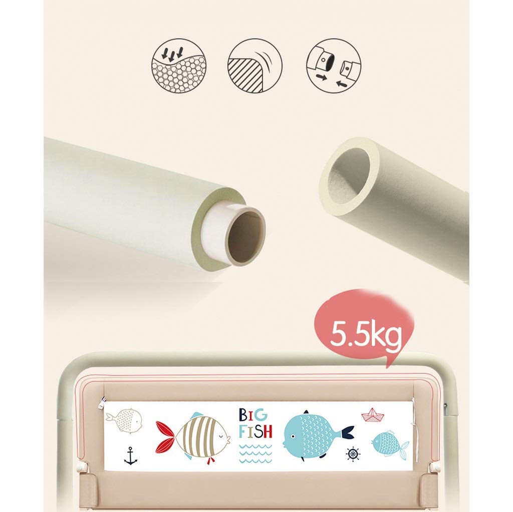 Barandillas para Cama para Niños, Barandilla De Seguridad con Protector De Cama De Malla Ventilada para Niños Barandilla De Cabecera Plegable Protector De Cama Deflector Universal para Cama