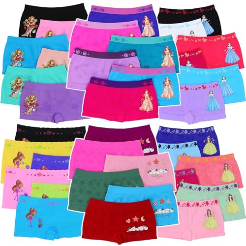 ToBeInStyle Girls' Pack of 6 Random Print Underwear Bottoms Bikini Panties Boyshorts Layering Shorts4