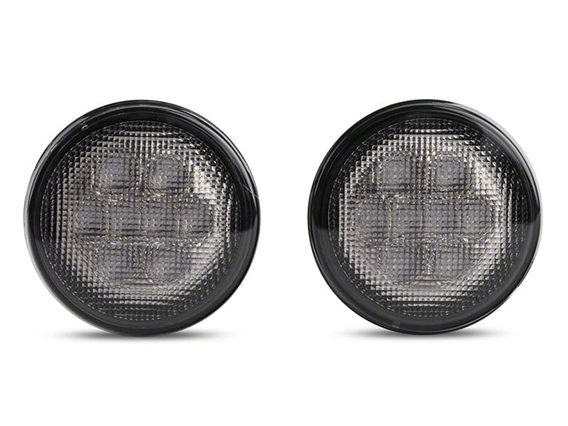 Axial LED Amber Turn Signals; Smoked Compatible with 07-18 Jeep Wrangler JK