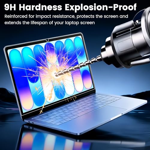 Samlior 2 Stück Schutzfolie für MacBook Neo 13\ 2026, 9H Härte Panzer Schutz Glas für Neo 13\, Kratzfest, HD Displayschutzfolie
