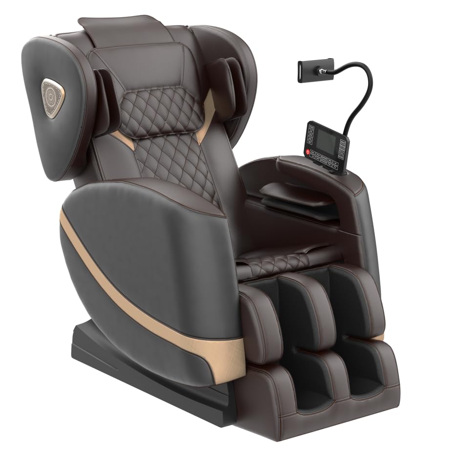 FURNIMAT 2026 Massage Chair Full Body Airbags, Heating, Foot Massage (Classic Black)