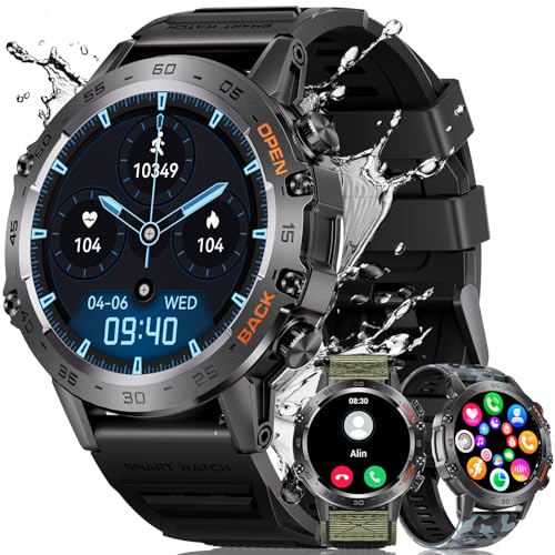 MONITORAGGIO COMPLETO DELLA SALUTE: Tieni sotto controllo la tua salute con lo smartwatch uomo, dotato una raccolta dati completa per frequenza cardiaca, pressione sanguigna e livelli di ossigeno nel sangue, fornisce informazioni preziose per riferimento. Tecnologia avanzata sensori monitoraggio continuo della frequenza cardiaca, che offre informazioni sulla salute in tempo reale durante giorno. Lo smartwatch monitora e analizza anche i modelli sonno, distinguendo sonno profondo sonno leggero.