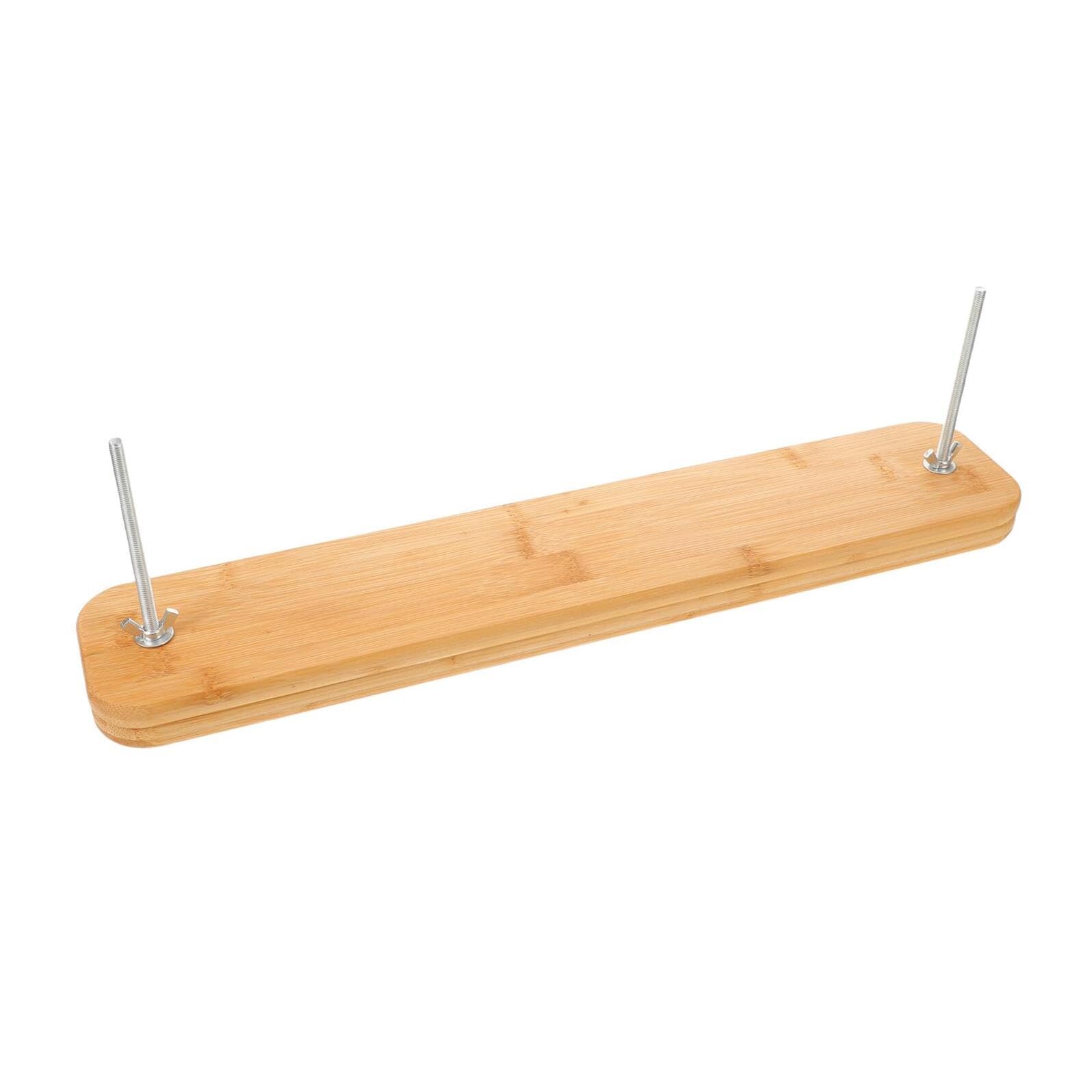 GARVALON Herramienta de Encuadernación Manual de Madera 43,8×8 Cm con Tornillos Metálicos, Prensa Ajustable para Libros y Documentos, Kit de Suministros de Encuadernación para Oficina