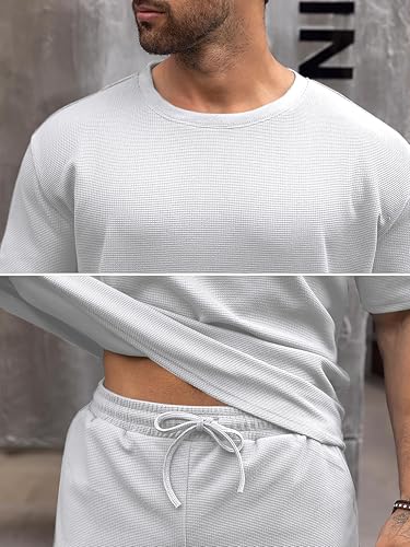 Image of Vogaan Men's T-Shirt and Shorts Set | Top & Shorts Night Suits Set | Night Wear for Men