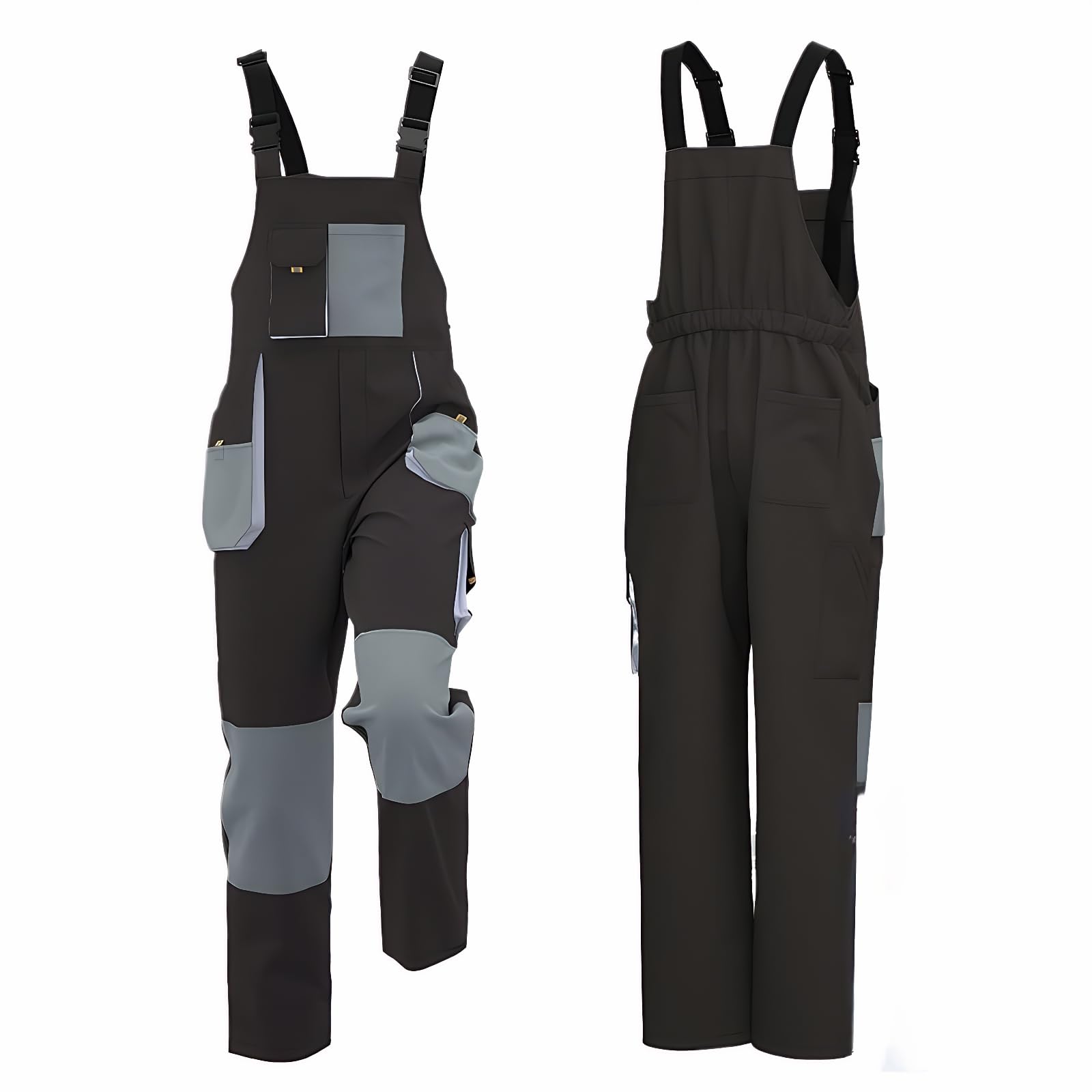 Maizoon Pantalones de Trabajo con Peto para Hombre con Bolsillos en Las Rodillas Resistentes a la Abrasión para Decorador y Trabajadores con Rodilleras