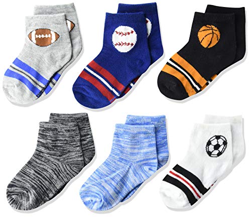 Cherokee Baby Boys' Classic 6 Pack Shorty Ankle Socks