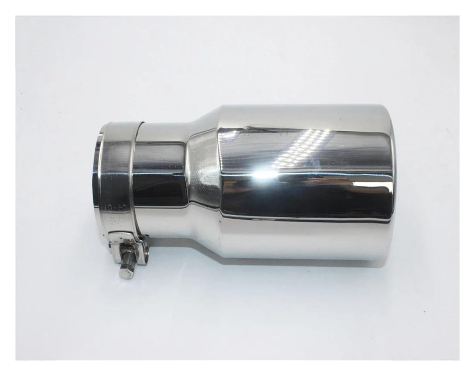 Silenciador De Escape Universal Para Automóvil Tubo De Acero Inoxidable Revestimiento Garganta Cola Para Automóvil Tubo De Punta De Silenciador(73mm In-89mm Out)