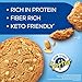 Atkins Peanut Butter High Protein Cookie, Keto Snacks, 3g Net Carb, 1g Sugar, Low Sugar Snacks, Low Carb Treats, 4 Count