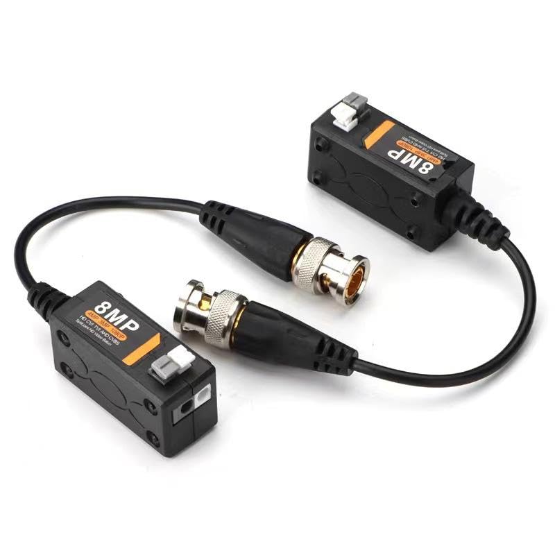 XIKKART 8MP Passive Video Balun, Push-Terminal CCTV Accessories 1080P HD TVI CVI AHD BNC 8mp Passive UTP Twisted Pair Video Balun for HD Camera (Pack of 1)-image-28
