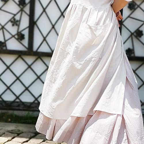 Uaussi Women Cotton Apron Vintage Maid Costume Apron Cosplay Victorian Pinafore Dress X Cross Halter For Baking Gardening #TOP3