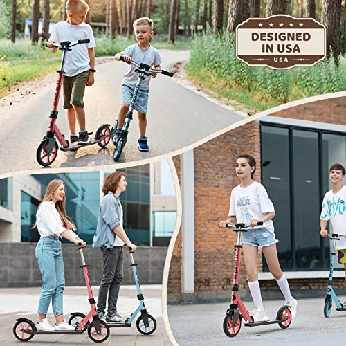 Image of WAYPLUS Kick Scooter for Ages 6+,Kid,Teens & Adults.8 Big Wheels,240lb