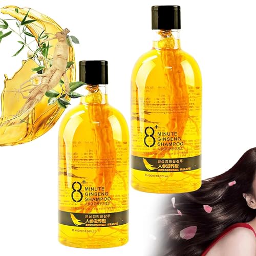 Image of 8 Minute Ginseng Shampoo - Ginseng Extract Root Nourishing Shampoo,Botanical Extracts Gently Nourish Hair,Anti-Hair Loss Shampoo for Men & Women (2 Pcs)