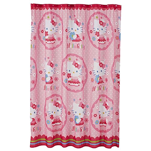 Hello Kitty Fabric Shower Curtain By Sanrio