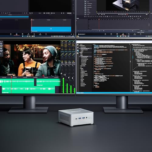 Image of MINISFORUM NAB6 Lite Mini PC Intel Core i5-12600H, 12C /16T, up to 4.5GHz, 16GB RAM DDR4 500GB PCIe4.0 SSD, 2xHDMI+2xUSB-C Quad Outputs, Dual 2.5G LAN, 7x USB Port, WiFi6E, BT5.2, Mini Desktop Computer