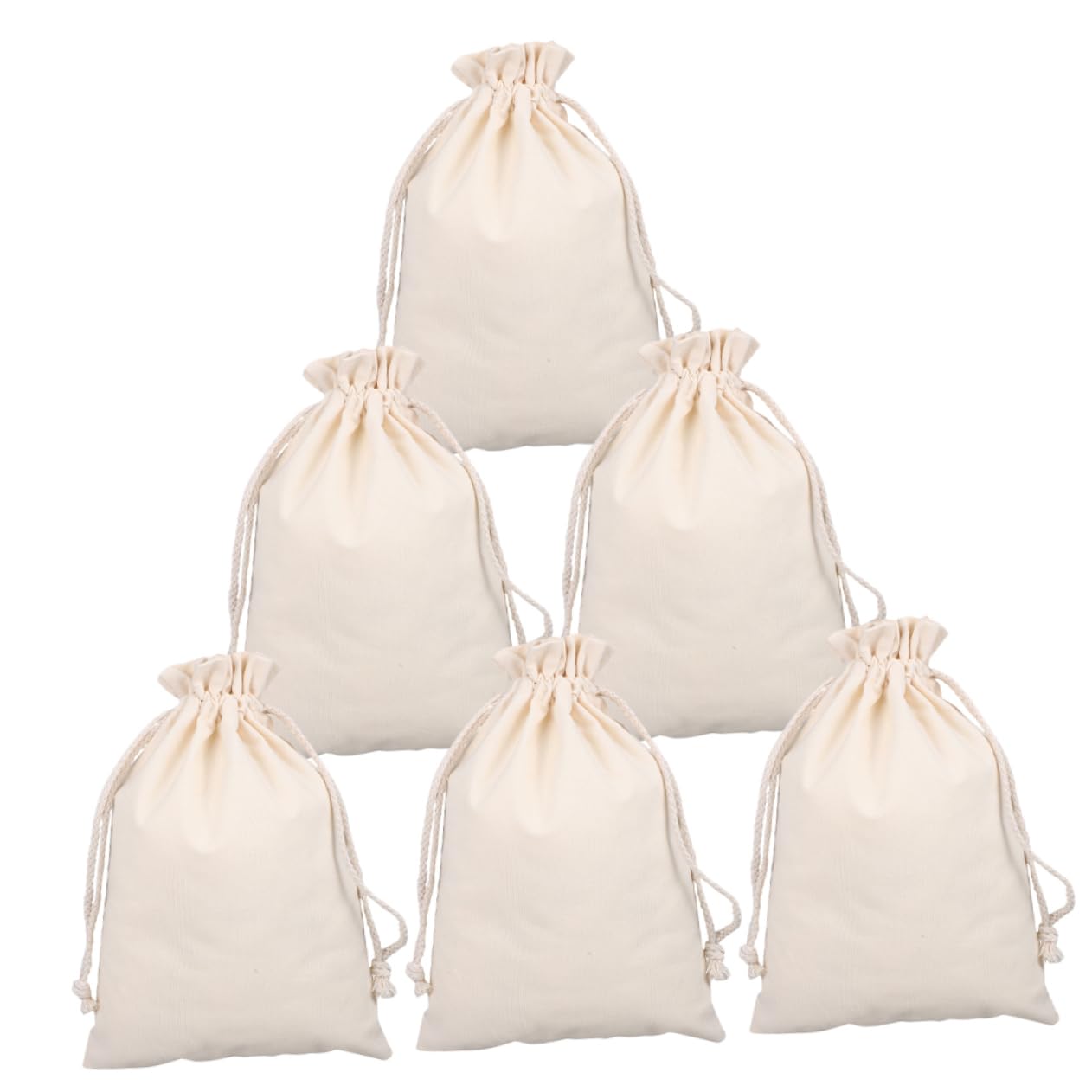 BUGUUYO 6pcs Drawstring Jewelry Bags Cloth Portable Pouches Compact and Convenient Festival Bags for Easy Storage and Organization