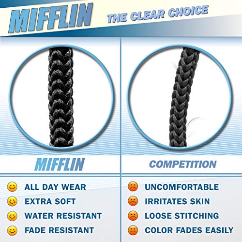 MIFFLIN Safety Lanyards for ID Badge Holder & Face Mask (Black, 36 Inch, 100 Bulk Pack) - Thumbnail 4
