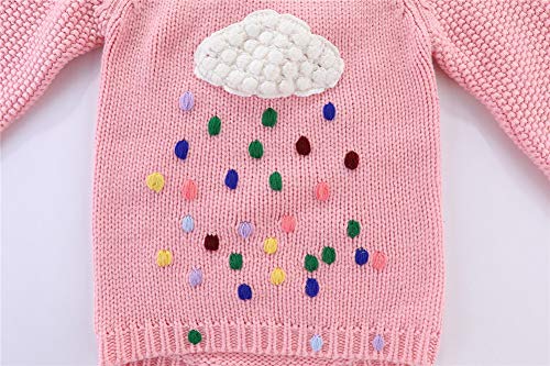 Mud Kingdom Little Girls Sweaters Pullover Cute Cloud and Colorful Rains4