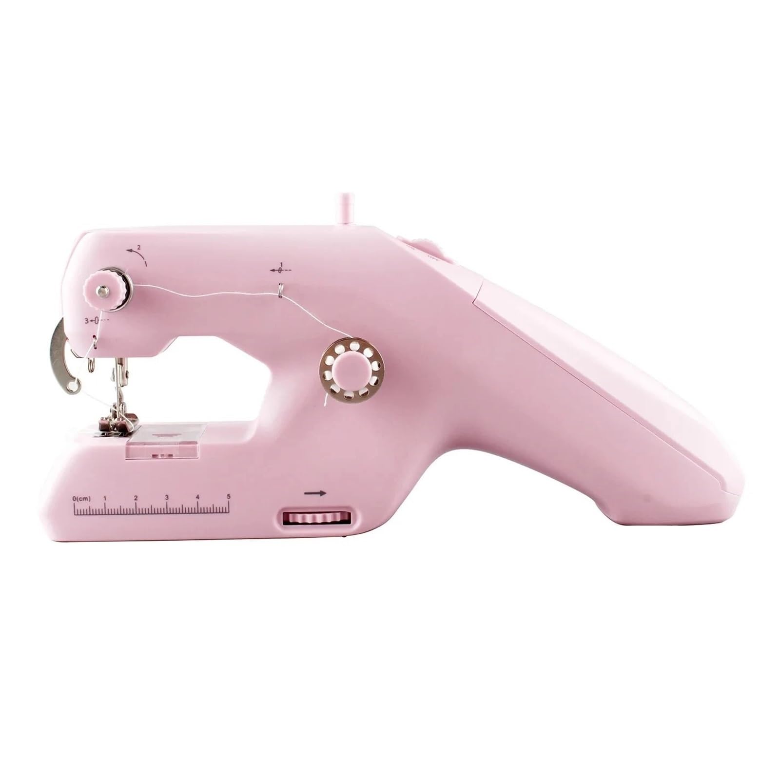 Maszyna Do Szycia Domowa Mini Ręczna Przenośna Elektryczna Dwuprzewodowa Różowo-biała Szycie Sprawia że Wszystko Wydaje Się łatwe(Pink)