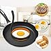 GOYLSER Silicone Egg Rings, 4pcs, 3.5 Inch, Black, Egg Mcmuffins Maker, Pancake Patties & English Muffin, Foldable Round Crumpet Ring Mold, Non Stick Egg Circles