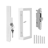 MaxxGeek Sliding Patio Door Handle Set with Key Cylinder and Mortise Lock,Sliding Glass Door Handle with Lock Fits Door thicknesse is 1-3/4'' to 2-1/5'' and 3-15/16'' Screw Hole Spacing.