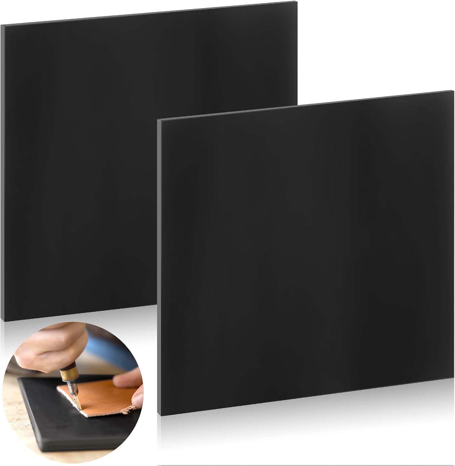 Maitys 2 Pieces Leather Punch Pad Leather Punching Board