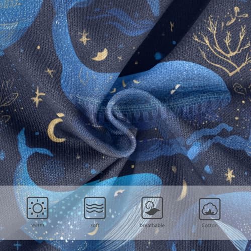 Cute Whales Girls' Underwear Cotton Moon Star Girls Briefs Soft Toddler Underwear 2T3