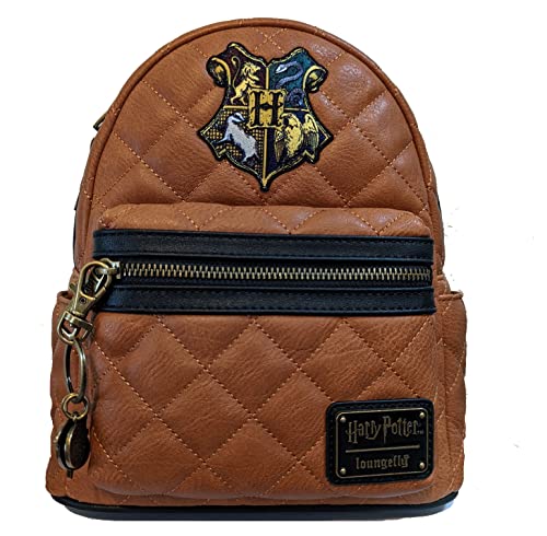 Sac à bandoulière Harry Potter Loungefly chic en similicuir matelassé blason de Poudlard