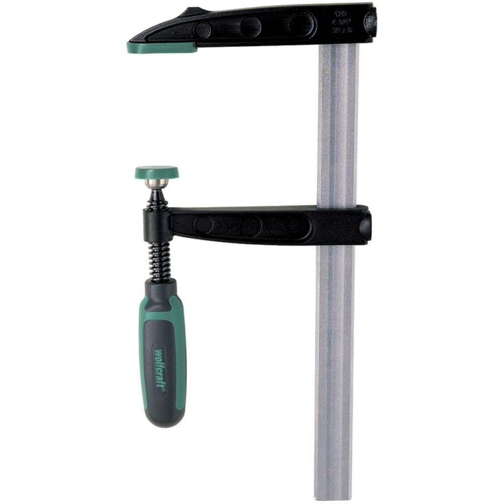 wolfcraft Schraubzwinge SZ 120-1000 mit ergonomischem Griff, 120 mm Ausladung, verzinkte Spindel für maximale Kraftübertragung, ideale Spannweite von 1000 mm - 3623000