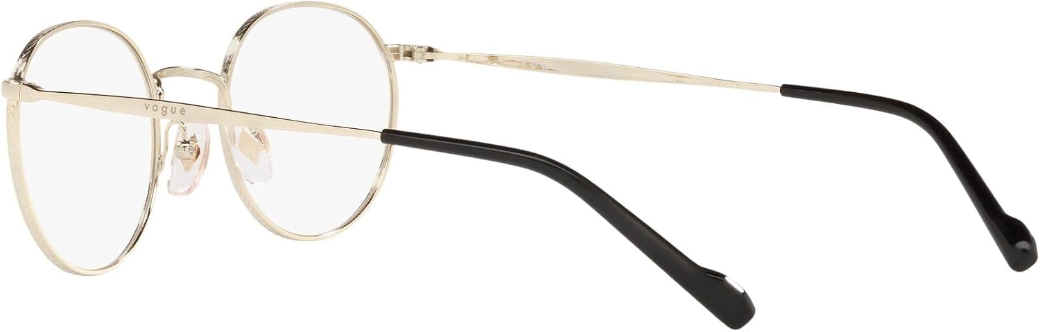 Vogue Eyewear Men's Vo4183 Round Prescription Eyewear Frames Pale Gold/Demo Lens 51 Millimeters image 5 of 7 B09V6THDVP