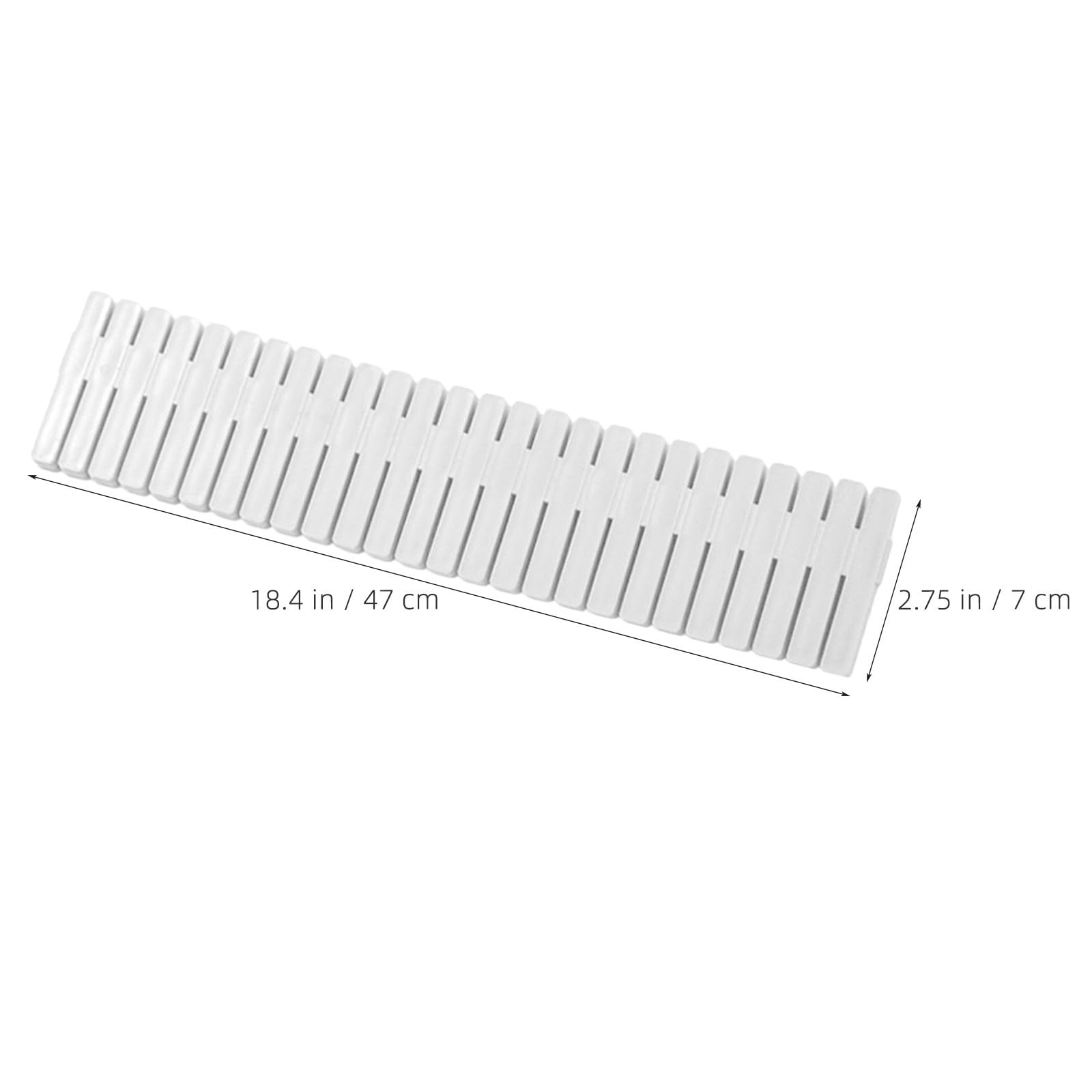 Separadores de Cajones Blancos de Pp Modular y Cortables para Ropa y Calcetines, Organizadores Multifuncionales para Cocina y Dormitorio, Pack de 20 Piezas