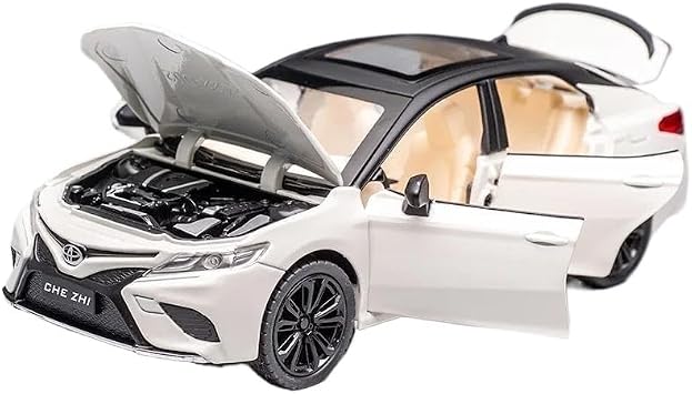 Die-cast1/24for Scale Toyota Camry Alloy Model Simulation Car Metal Model Toy Gift Collection Home DecorationWhite