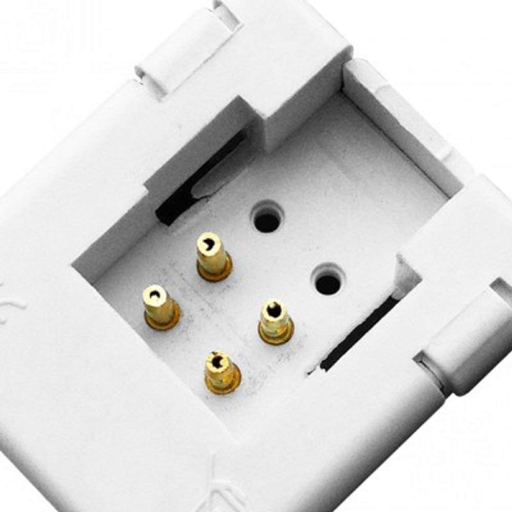 TBE LIGHTING Lámparas de ahorro de energía CFL de 4 pines 2D de 16 W, bombillas fluorescentes DD, accesorios de base GR10q de 4 pines, lámpara de larga duración, blanco suave 3500 K (paquete de 4)