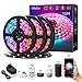 Produktbild Olafus 15M LED Strip Alexa, Wlan RGB LED Streifen Kompatibel mit Echo Alexa Google Assistant, 450er 5050 LEDs Lichtleiste steuerbar via App, Musik LED Band, Deko für Schlafzimmer Küche Party Fest