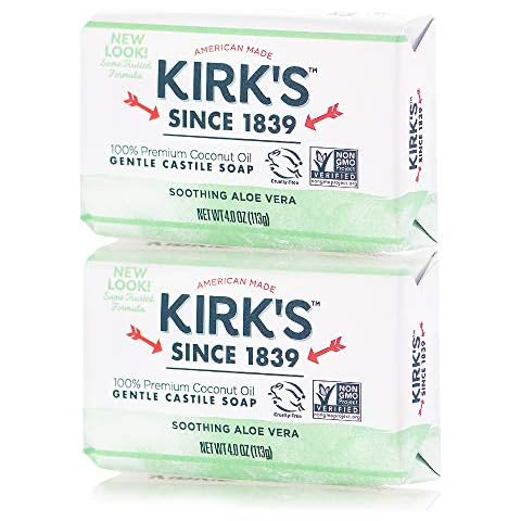 Kirk's Original Coco Castile Bar Soap Soothing Aloe Vera 4 Ounces (Pack of 2) Cover