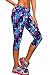 Ancia Womens Tartan Active Workout Capri Leggings Fitted Stretch Tights Large Blue
