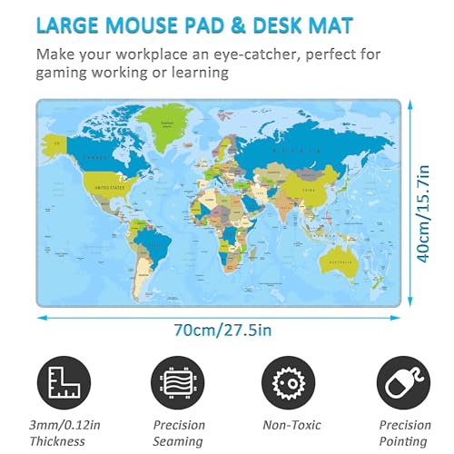 Clavier multifonction mouse pad grand format lavable anti frottement