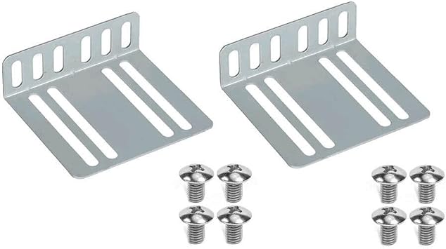 Installation Kit Car Radio 2 Brackets 2 Din,2 DIN Installation Kit,Metal Brackets&Screws, Car Stereo Radio Mounting Frame, 70x75x24mm 8 Screws Accessories