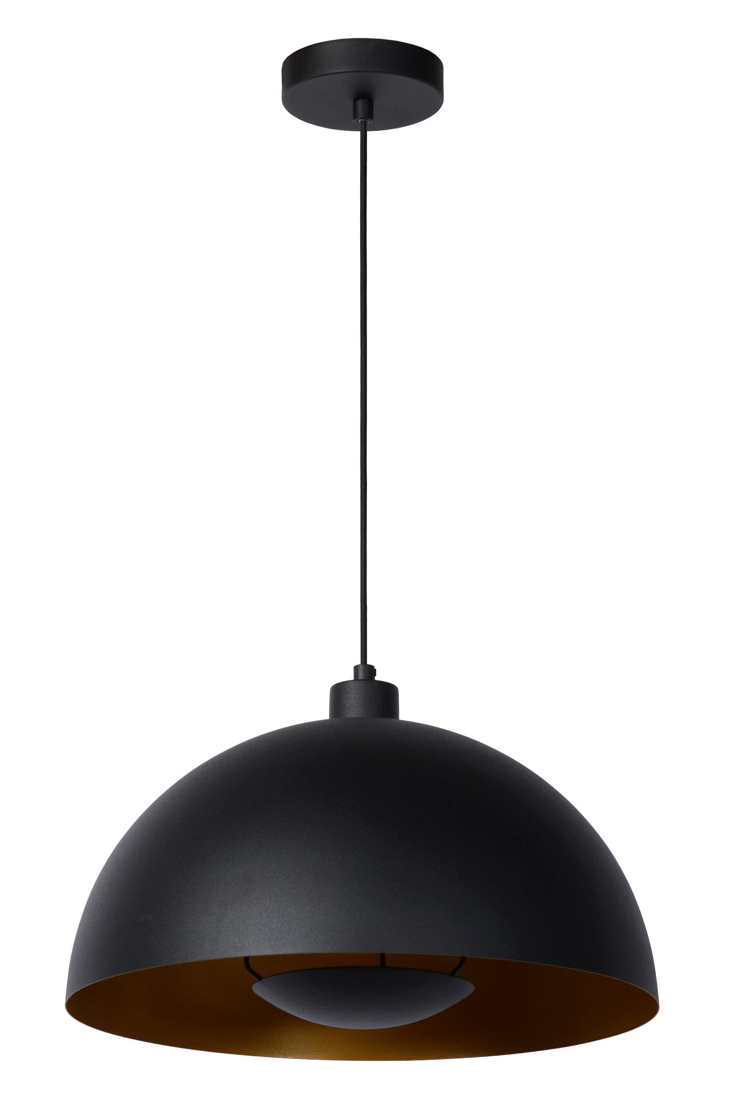 LUCIDE SIEMON - Pendelleuchten - Ø 40 cm - 1xE27 - Schwarz
