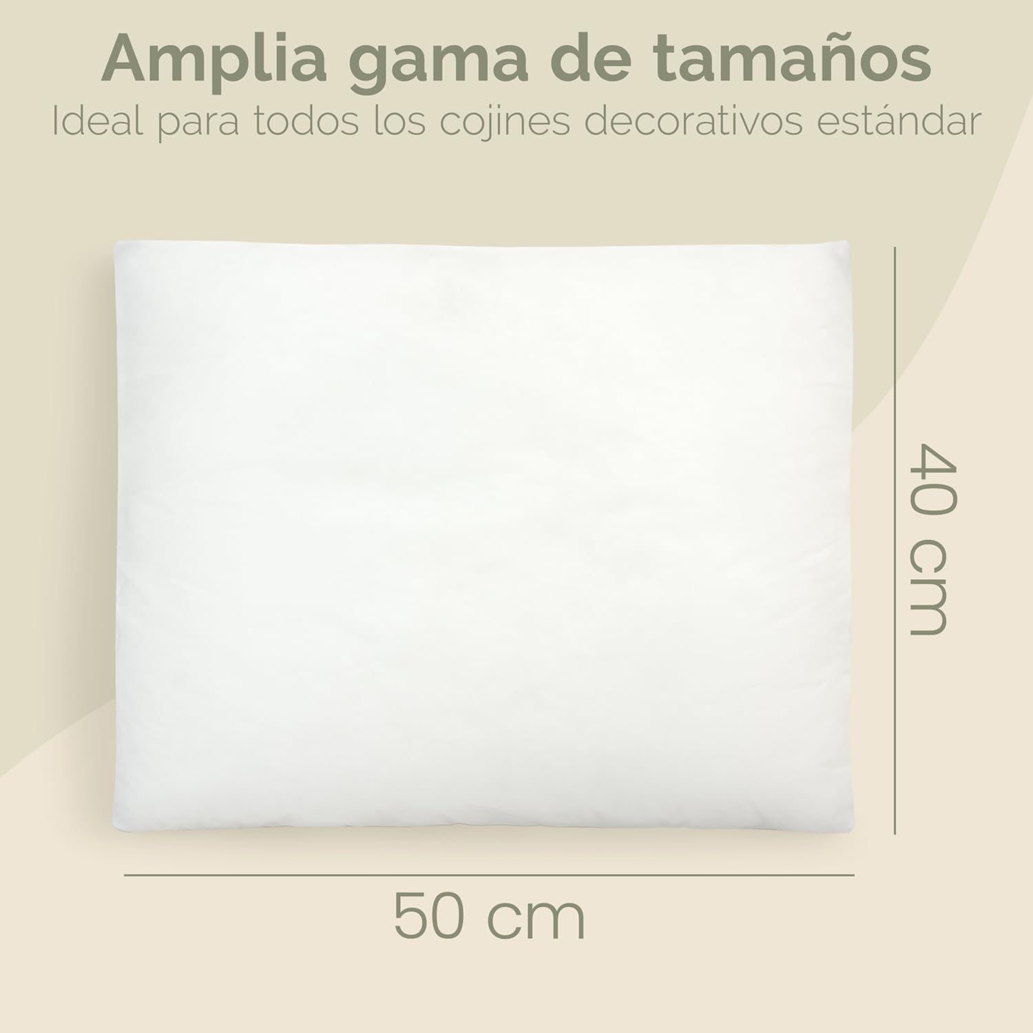 Blumtal Relleno para cojín con certificado Oeko-Tex, 40 x 50 cm, 2 cojines interiores de poliéster