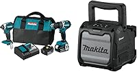 Vista 1 de Makita XT269T 18V LXT Litio-Ion Brushless Inalámbrico 2-Pc. Kit combinado (5.0Ah) y XRM08B 18V LXT / 12V max CXT Altavoz inalámbrico Bluetooth