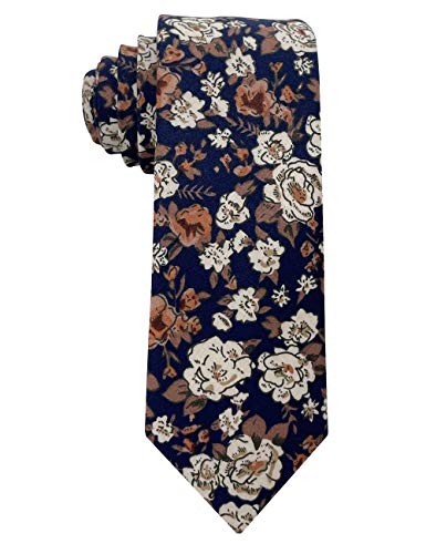 Image of Kebocis Mens Skinny Cotton Floral Tie for Men