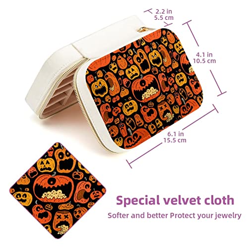 Soporte para collares compacto contra enredos caja de joyas calabaza 6