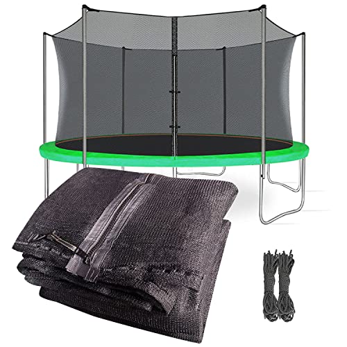 Jumptastic 15Ft Trampoline Net Replacement, Round Safty Uv-Resistant Weather-Resitant Breathable Durable Trampoline Net Replacement Enclosures(Not Include Poles) #TOP19