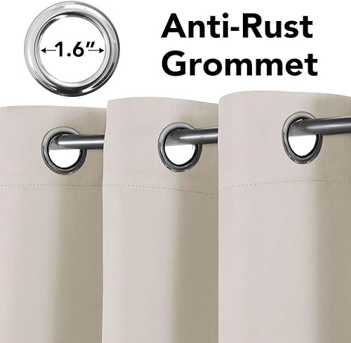 Miniatura 254 de H.Versailtex - Cortinas opacas con aislamiento térmico para oscurecer la habitación, cortinas extralargas, paneles con ojales