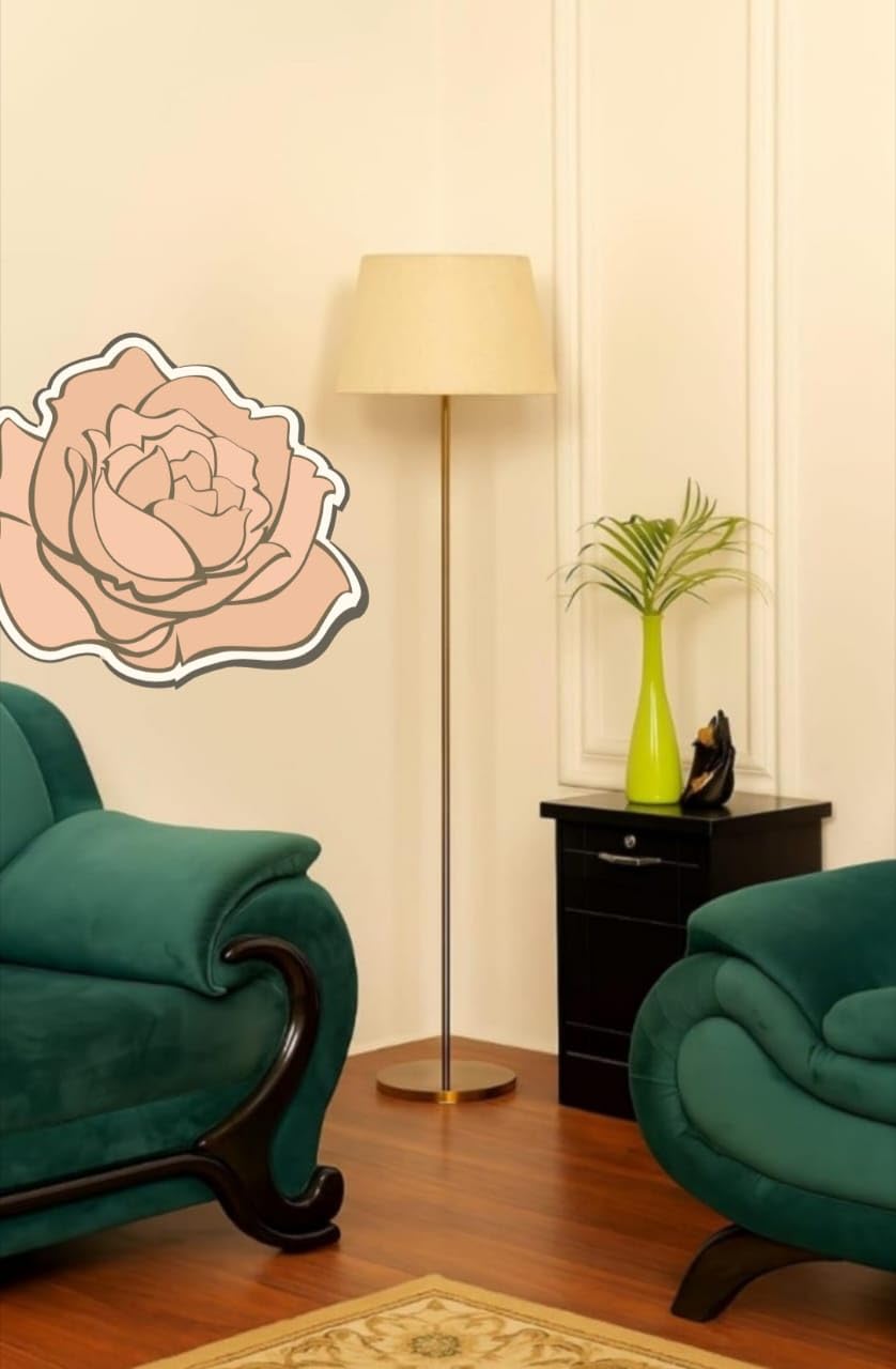 Modern Floor Lamp with Fabric Shade for Living Room and Bedroom | Elegant Standing Lamp with Metal Base | Warm Ambient Lighting for Home Décor | Stylish Corner Light for Study, Office, and Lounge Use-image-49