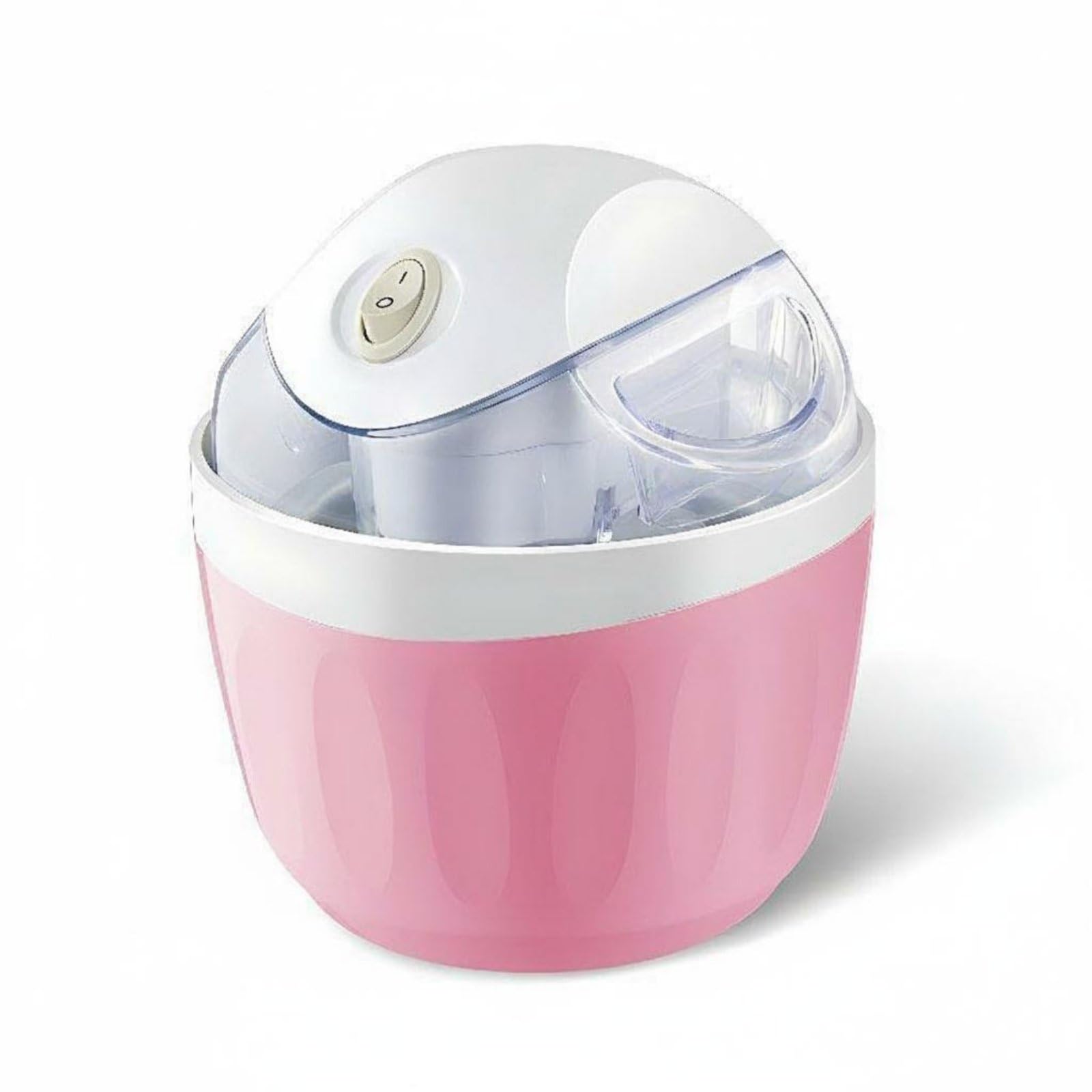CE Certified Automatic Ice Cream Creator Child Lock Electric Ice Cream Machine Food-Grade Aluminum Chilled Dessert Creator Easy to Clean for Families, Kids, Family Kitchen, Pink, 500ML-image-13